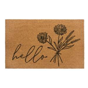 Rohožka z kokosového vlákna 75×45 cm Hello & Flowers – Hanse Home