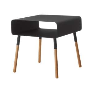 Černý odkládací stolek YAMAZAKI Plain, výška 35 cm