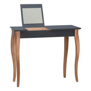 Grafitově šedý toaletní stolek se zrcadlem Ragaba Dressing Table, délka 85 cm