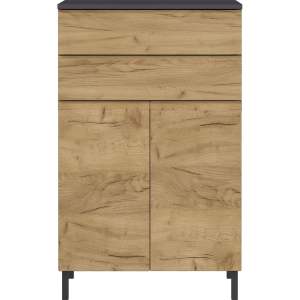 Tmavě šedá koupelnová skříňka v dekoru dubu 60×97 cm Salinas – Germania