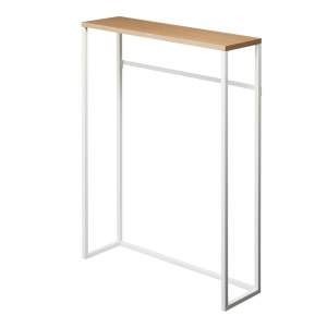 Bílo-světle hnědý konzolový stolek 18.5×60 cm Tower – YAMAZAKI