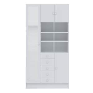Bílá koupelnová skříňka 90×182 cm Combi – TemaHome