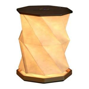 Černá LED stolní lampa (výška 18 cm) Twist Hexagon – Gingko