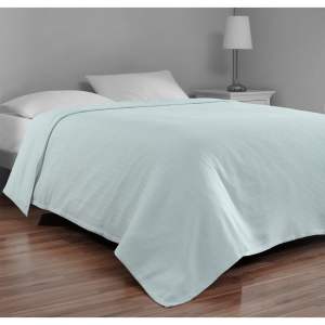 Bavlněný přehoz v mentolové barvě na dvoulůžko 200×230 cm Serenity – Mijolnir