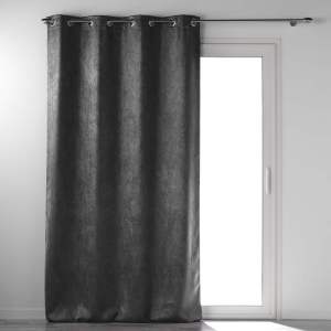 Antracitový sametový zatemňovací závěs 135×280 cm Melodie – douceur d’intérieur
