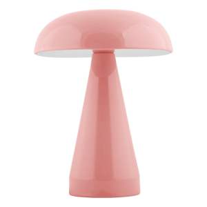 Růžová LED stmívatelná stolní lampa s kovovým stínidlem (výška 20,5 cm) Rachel – Leitmotiv