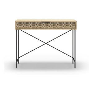 Konzolový stolek v dekoru dubu v přírodní barvě 35.5×110 cm Ecrin – Marckeric