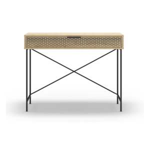 Konzolový stolek v dekoru dubu v přírodní barvě 35.5×110 cm Ecrin – Marckeric