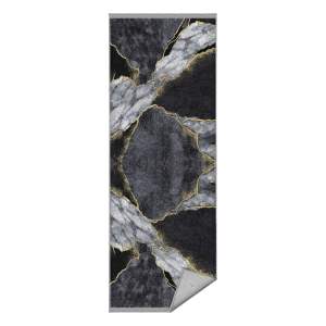 Černý koberec běhoun 80×200 cm – Mila Home