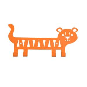 Oranžový kovový nástěnný dětský věšák Tiger – Rex London