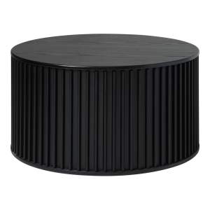 Černý kulatý konferenční stolek ø 85 cm Siena – Unique Furniture