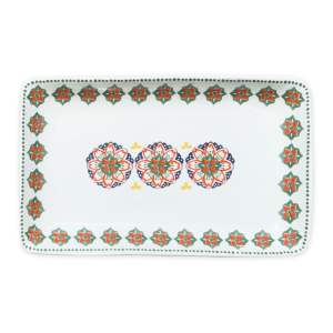Porcelánový servírovací talíř Villa Altachira Gardeny, 20 x 12 cm