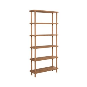 Knihovna v dekoru borovice v přírodní barvě 80×168,5 cm Step – Kalune Design