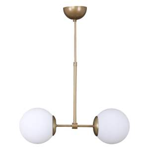 Závěsné svítidlo se skleněným stínidlem ve zlato-bílé barvě ø 15 cm Seagull – Squid Lighting