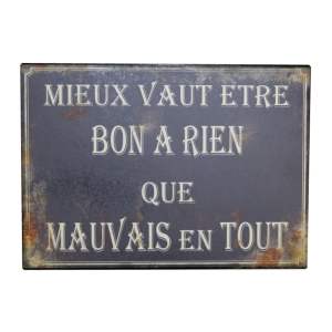 Cedule 21×15 cm Bon A Rien – Antic Line