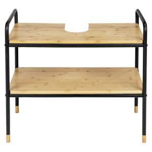 Černá/přírodní bambusová skříňka pod umyvadlo 70×60 cm Loft – Wenko
