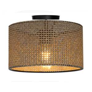 Hnědé stropní svítidlo s textilním stínidlem ø 38 cm Goza – Squid Lighting