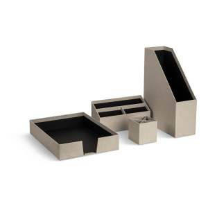 Kartonové organizéry v sadě 4 ks Hugo Canvas Paper Laminate – Bigso