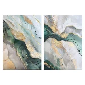 Obrazy s ručně malovanými prvky v sadě 2 ks 50×70 cm Aventurine – Styler