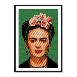 Nástěnný obraz ze sambového dřeva Madre Selva Frida Draw, 40 x 60 cm