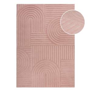 Růžový vlněný koberec Flair Rugs Zen Garden, 120 x 170 cm