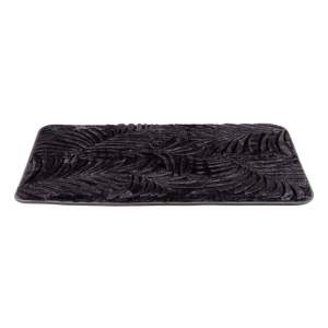 Tmavě šedá koupelnová předložka z paměťové pěny 50×80 cm Leaves – Wenko