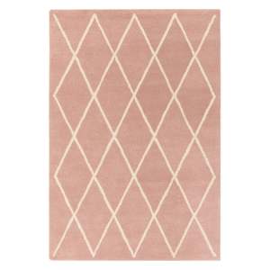 Růžový ručně tkaný vlněný koberec 80×150 cm Albany – Asiatic Carpets