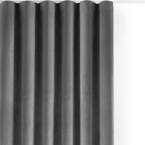 Šedý sametový dimout závěs 140×270 cm Velto – Filumi