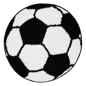 Dětský koberec ve tvaru fotbalového míče Catherine Lansfield It’s a Goal, ⌀ 66 cm