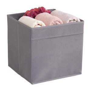 Šedý látkový úložný box 30x30x30 cm – Mioli Decor