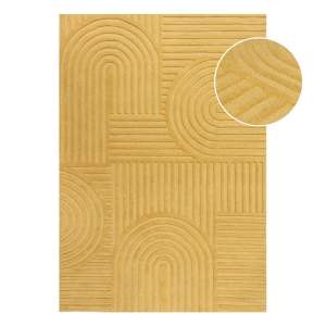Žlutý vlněný koberec Flair Rugs Zen Garden, 160 x 230 cm
