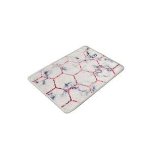 Bílá/šedá koupelnová předložka 60×40 cm Honeycomb – Foutastic