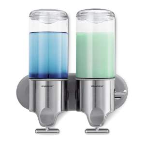 Nástěnný dávkovač mýdla z nerezové oceli ve stříbrné barvě 880 ml – simplehuman