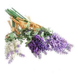 Umělé květiny v sadě 3 ks (výška 32 cm) Lavender Bouquet – Casa Selección