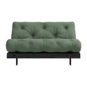 Zelená rozkládací pohovka 140 cm Roots Black Night – Karup Design