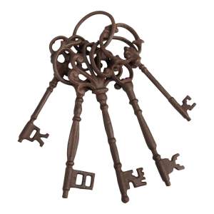 Litinová zahradní dekorace Keys – Esschert Design