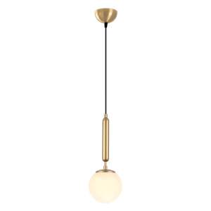Závěsné svítidlo ve zlaté barvě se skleněným stínidlem ø 15 cm King – Opviq lights