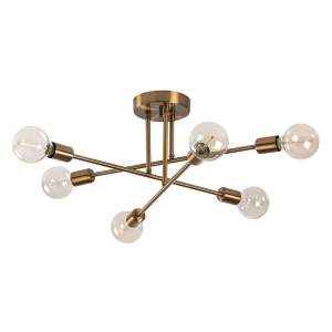 Stropní svítidlo ve zlaté barvě 64×64 cm Flower – Opviq lights