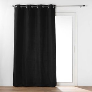 Černý odhlučňovací závěs z mikrovlákna 135×260 cm Micropolar – douceur d’intérieur