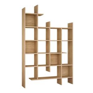 Knihovna v dekoru dubu v přírodní barvě 122×188 cm Manco – Kalune Design
