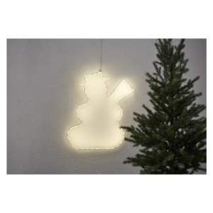 Závěsná svítící LED dekorace Star Trading Lumiwall Snowman, výška 50 cm