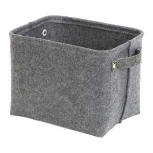 Šedý plstěný úložný košík Compactor Felt Basket, 29 x 24 cm