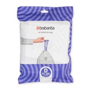 Pytle na odpadky v sadě 40 ks 20 l PerfectFit D – Brabantia