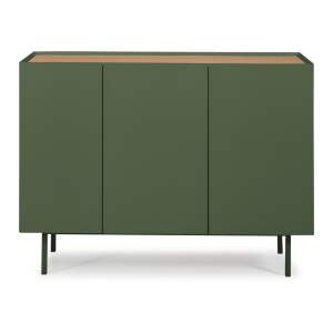 Zelená nízká komoda v dekoru dubu 110×85 cm Arista – Teulat