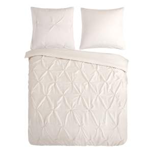 Krémové prodloužené povlečení na dvoulůžko z mikrovlákna 200×220 cm Pure Elegance – Good Morning