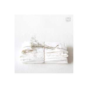 Bílé lněné prostěradlo 230×270 cm White – Linen Tales