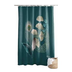 Sprchový závěs 180×200 cm Ginkoblue – douceur d’intérieur