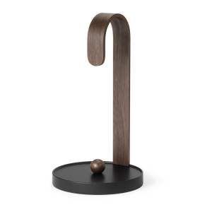 Černý dřevěný stojan na papírové utěrky ø 17 cm Bellwood – Umbra