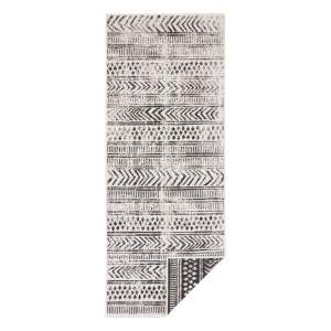 Černo-krémový venkovní koberec NORTHRUGS Biri, 80 x 350 cm
