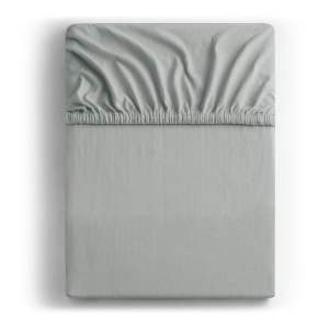 Světle šedé napínací prostěradlo jersey 240×220 cm Amber – Restilo